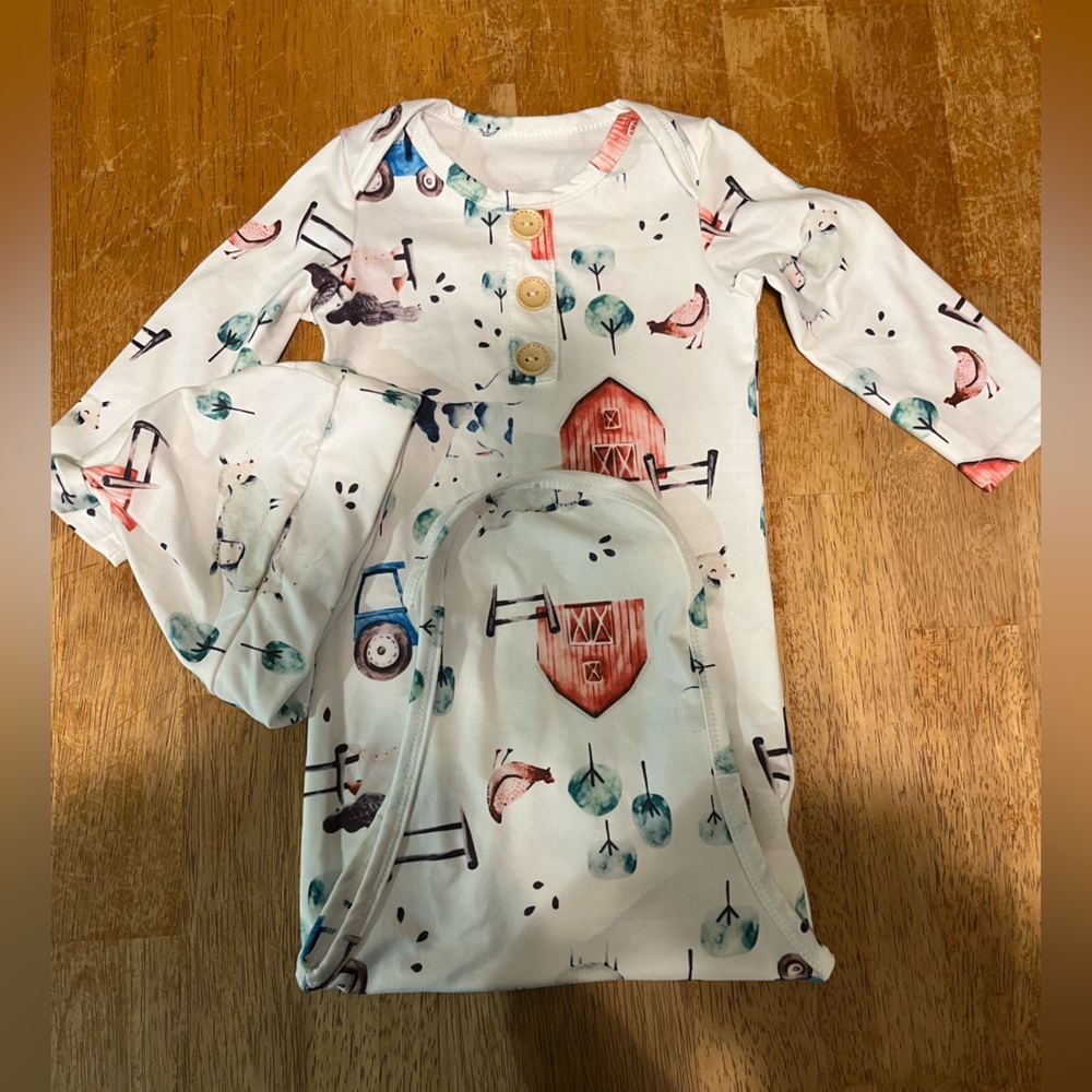 Caden Lane Newborn Gown